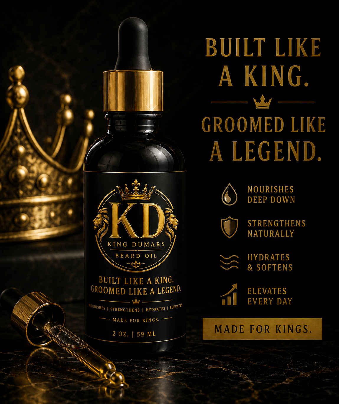 King Dumars Premium Beard Oil (2 oz)
